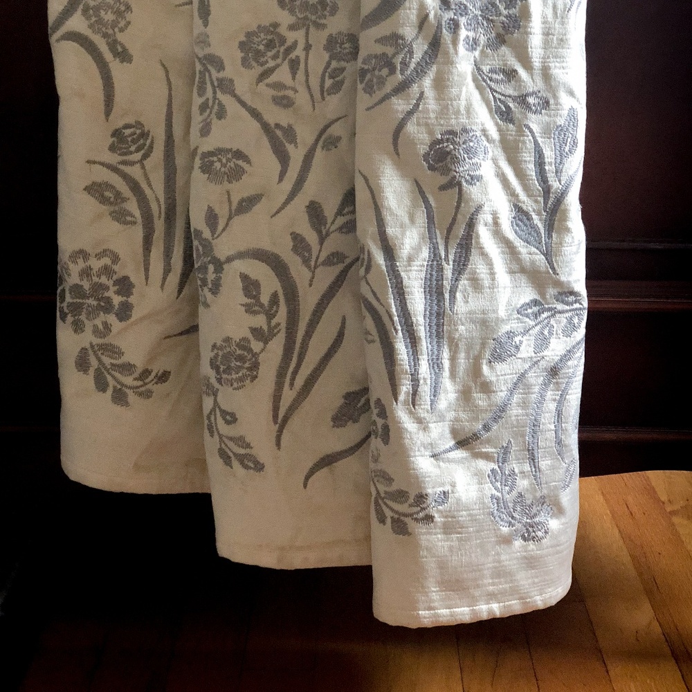 Anthropologie Curtain Panel (Floral Field) 50Wx95L